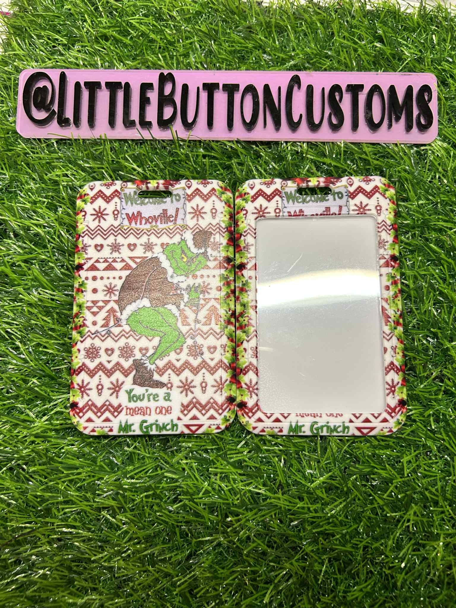 Green Furry Guy ID Holder