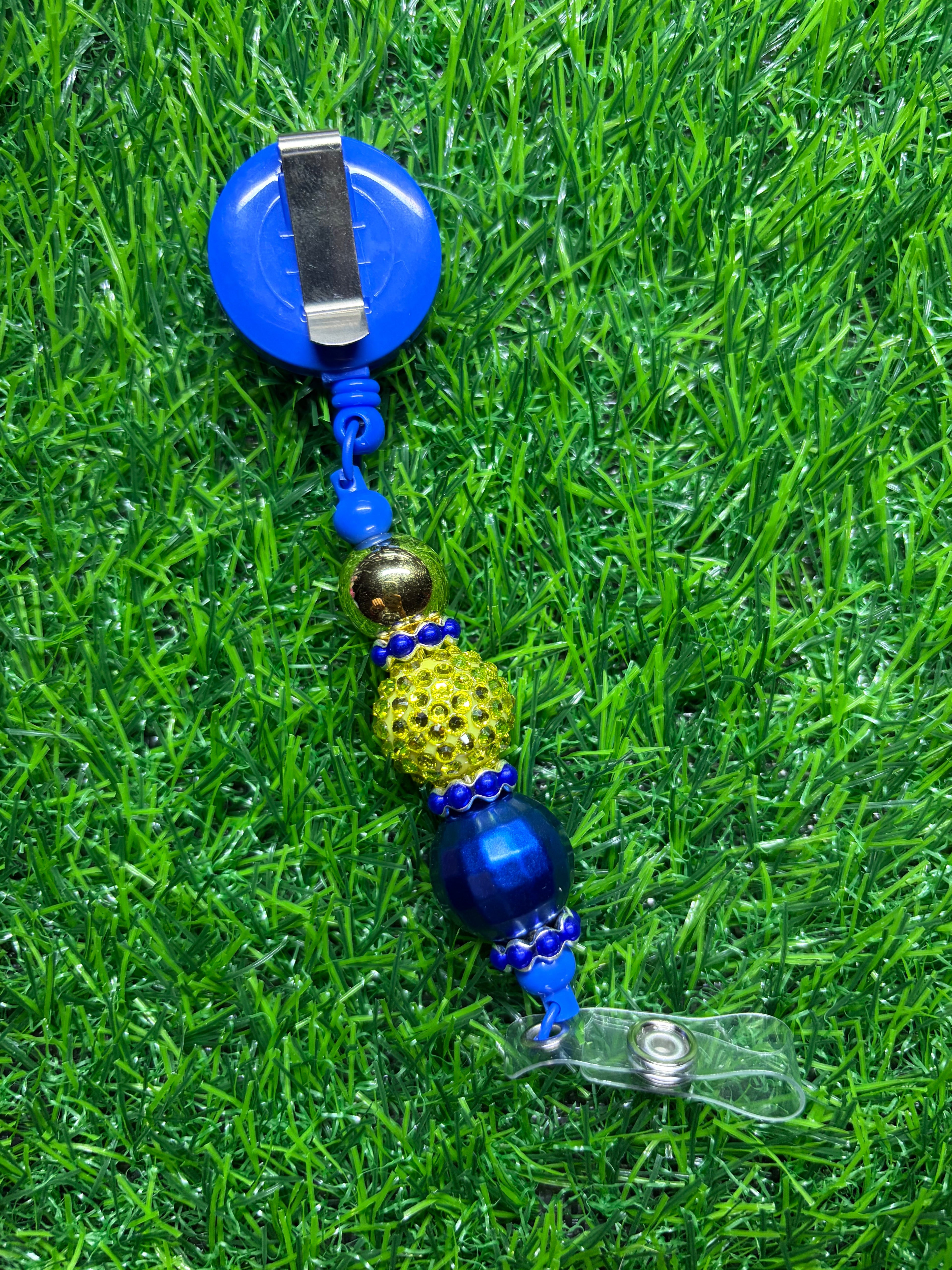 Blue Interchangeable Badge Reel (Belt Clip)