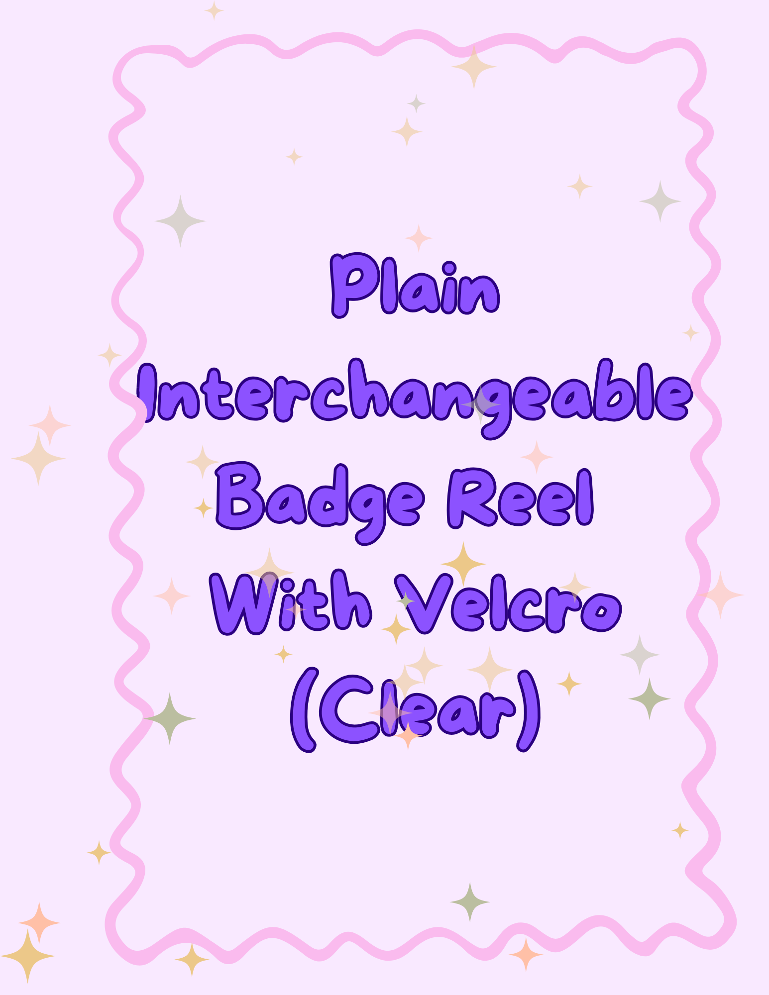 Plain interchangeable badge reel with Velcro