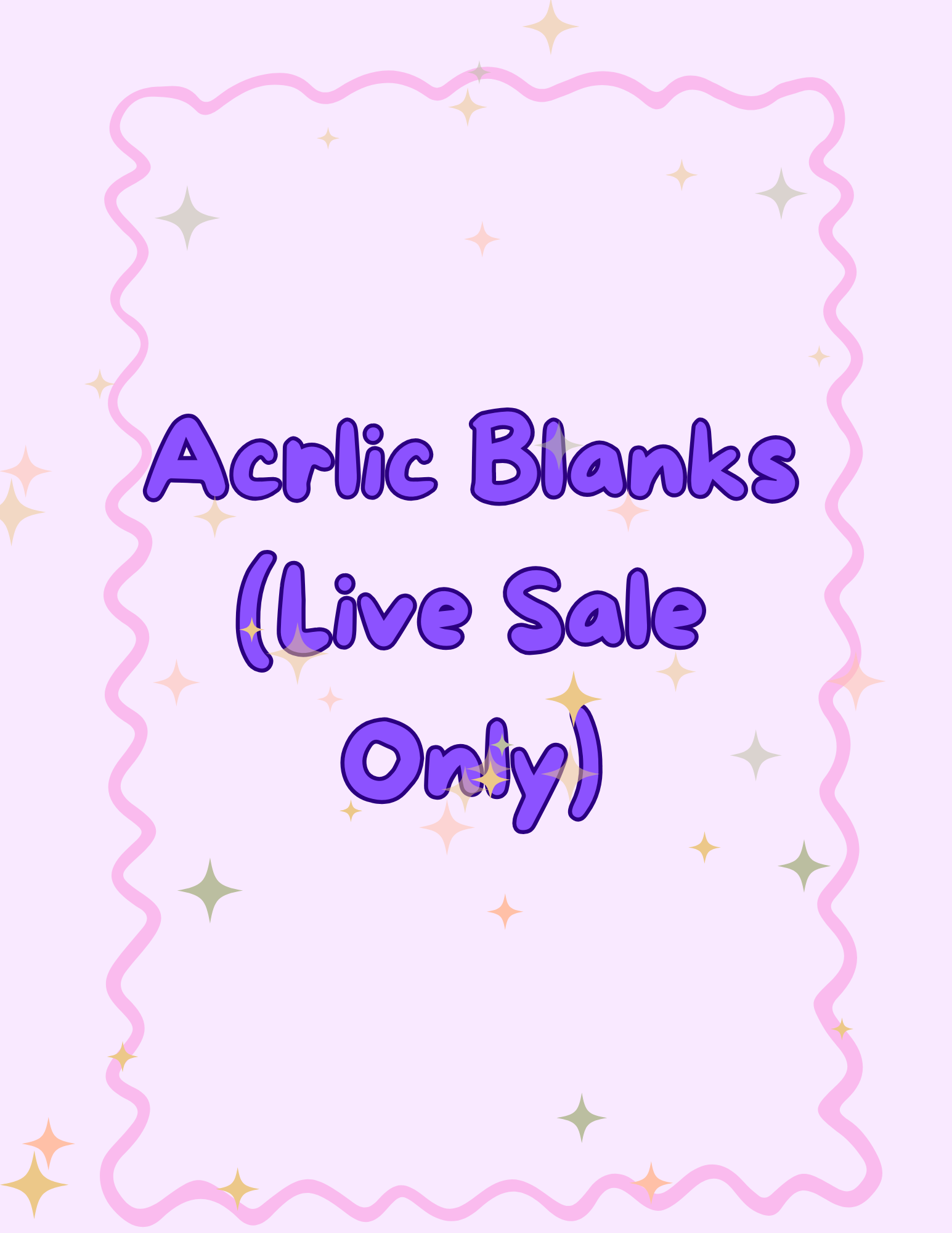 Acrylic Blank Topper