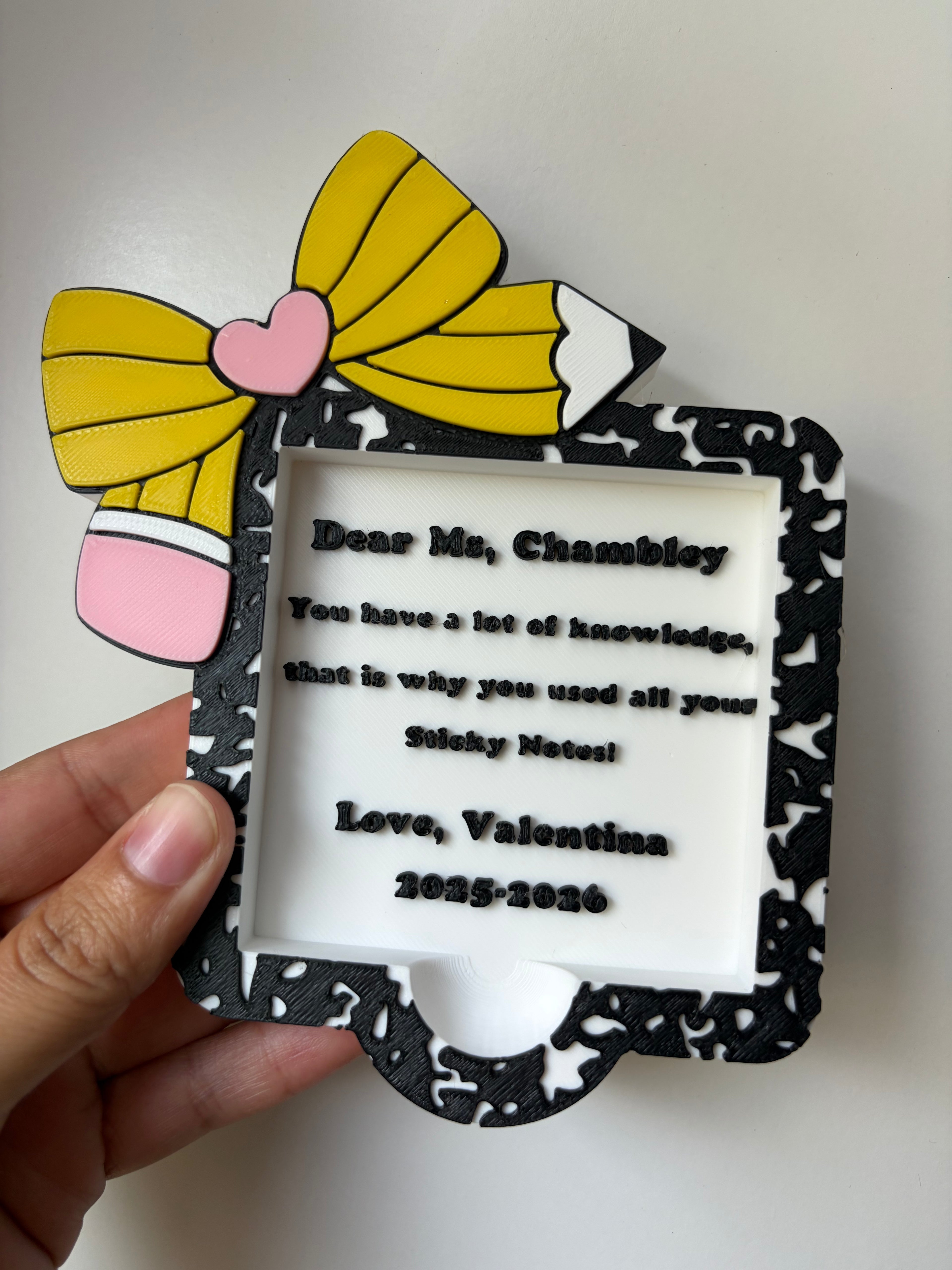 LOCAL PICK UP- Notebook Pencil Sticky Note Holder